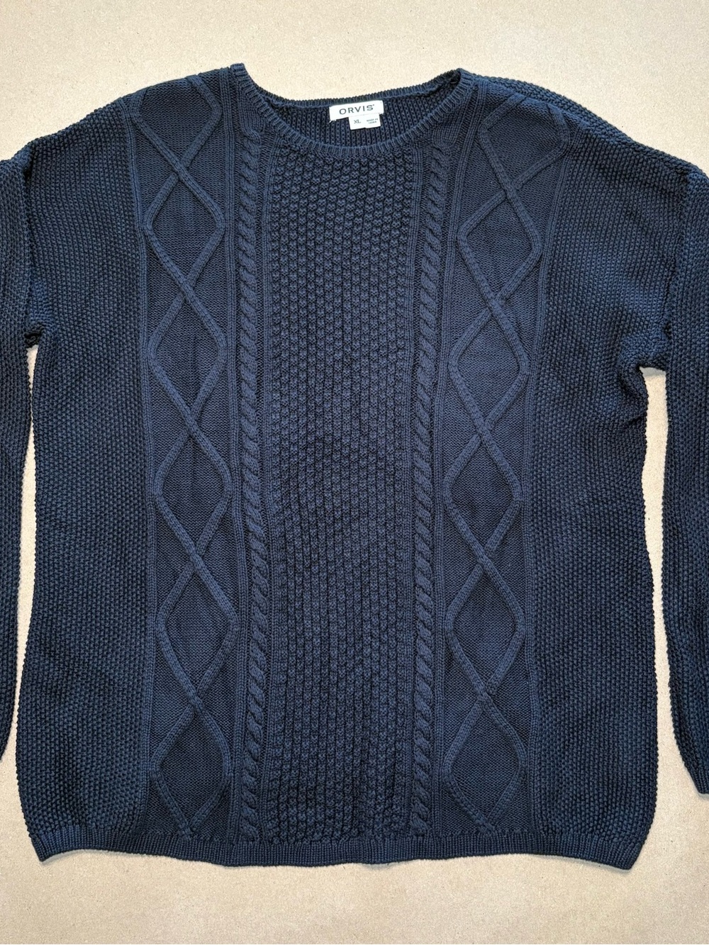 Orvis Navy knit Crewneck Sweater